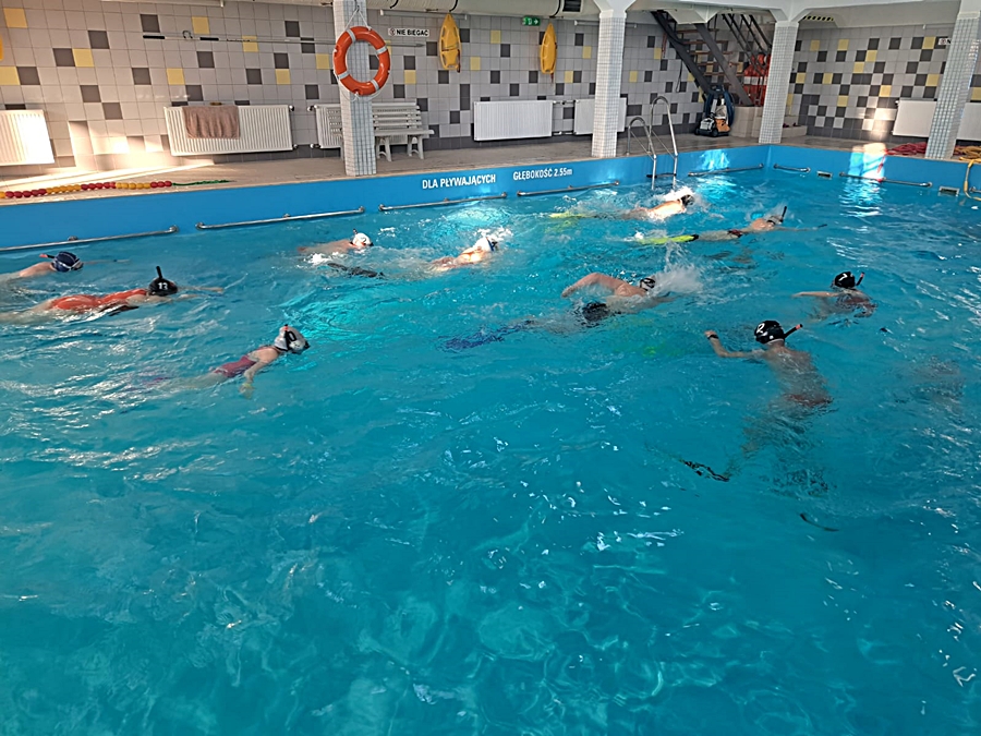 Hokej pod wodą Walenie Siemianowice Śląskie Trening 7 I 2023